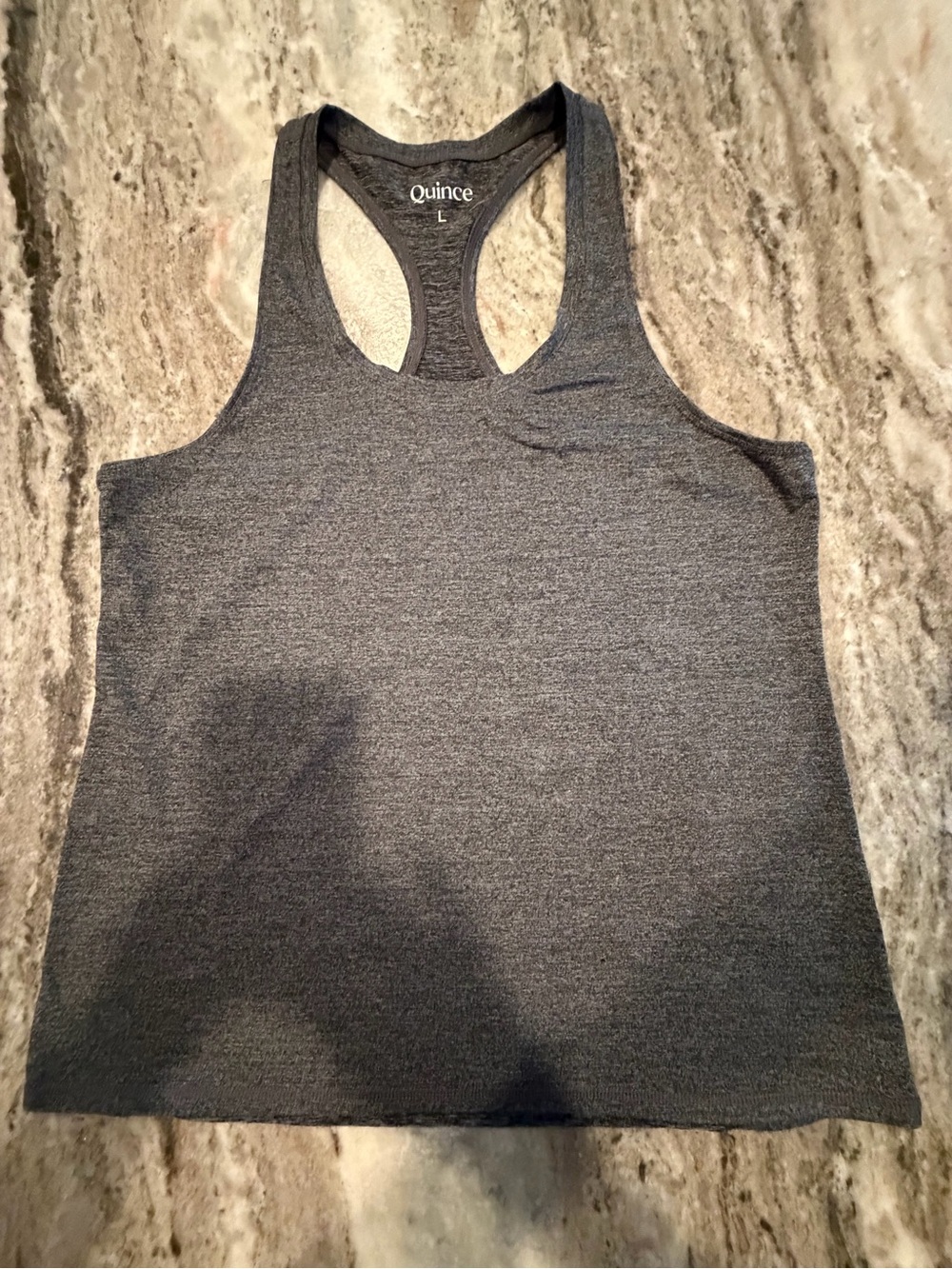 NWOT! Quince Flowknit Breeze Racerback Tank Top Black Women’s Size Large